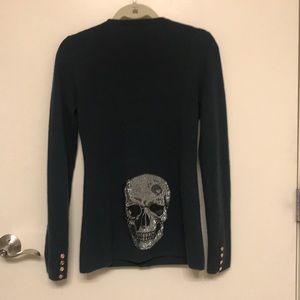 skull cashmere cardigan
